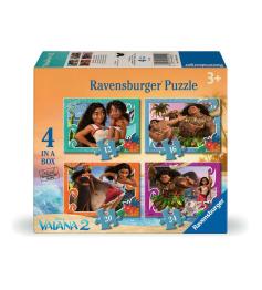 Puzzle Ravensburger Vaiana 2 Progresivo de 12+16+20+24 Pzs