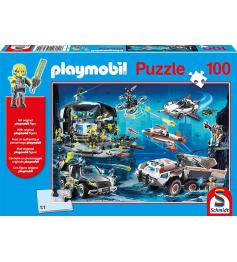 Puzzle Schmidt Agentes Especiales de Playmobil de 100 Piezas