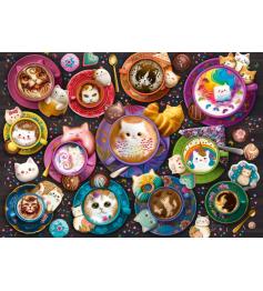 Puzzle Schmidt Café Arte con Gatitos de 500 Piezas