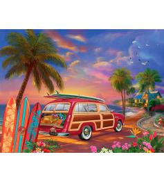 Puzzle SunsOut Atardecer Surfista XXL de 500 Piezas