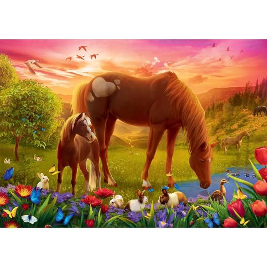 Puzzle Trefl Caballos en el Prado de 500 Piezas Puzzle Trefl Caballos en el Prado de 500 Piezas