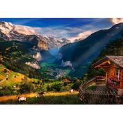 Puzzle Trefl Valle De Lauterbrunnen, Suiza de 1000 Piezas