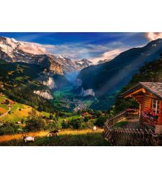 Puzzle Trefl Valle De Lauterbrunnen, Suiza de 1000 Piezas